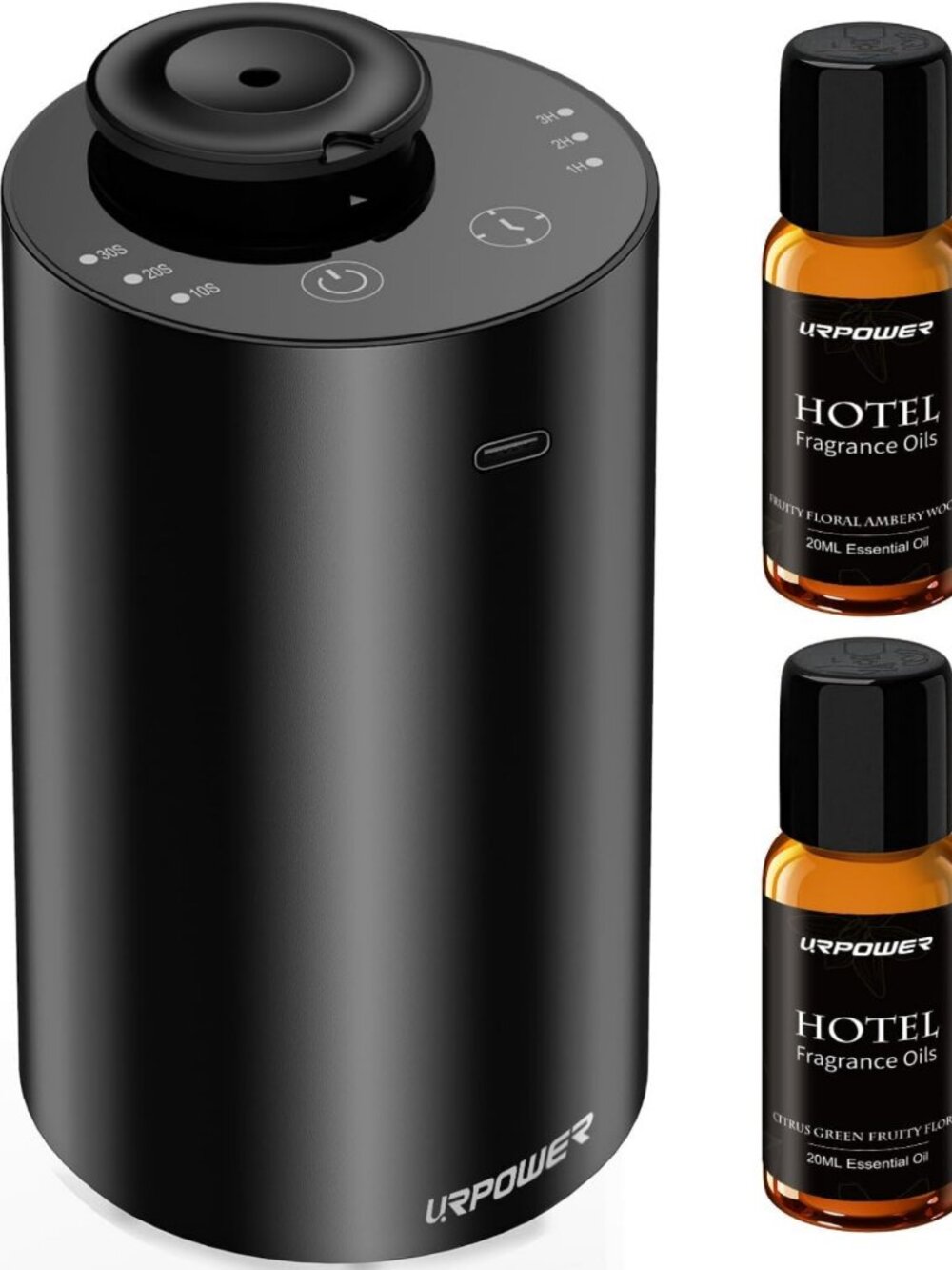 Portable Waterless Essential Oil Diffuser - Mini Cordless Aromatherapy Device